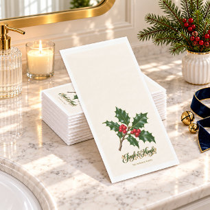 Servilleta De Papel Jingle & Mingle Holly Navidad