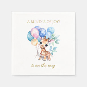 Servilleta De Papel Jirafa bebé con globos Baby Shower