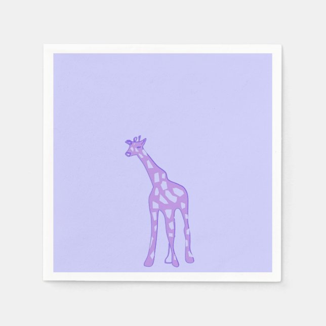Servilleta De Papel jirafa púrpura (Anverso)