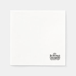 Servilleta De Papel Jo 1:9 Diseño de la Biblia Verse - Sé fuerte y val