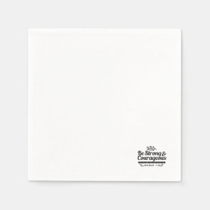 Servilleta De Papel Jo 1:9 Diseño de la Biblia Verse - Sé fuerte y val