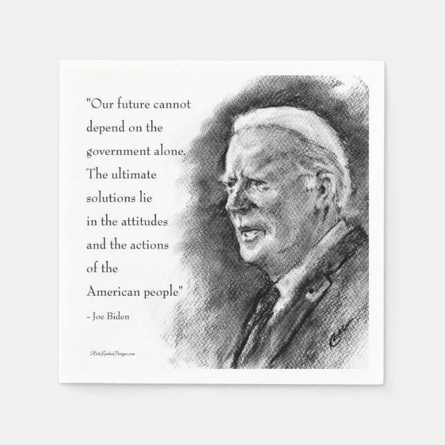 Servilleta De Papel Joe Biden y presupuesto (Anverso)