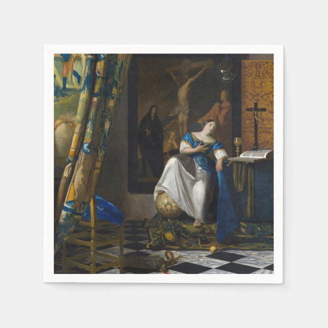 Servilleta De Papel Johannes Vermeer - Alegoría de la fe (Anverso)