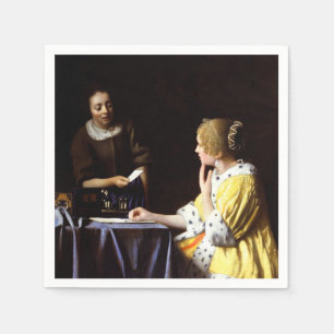 Servilleta De Papel Johannes Vermeer, amante y empleada doméstica
