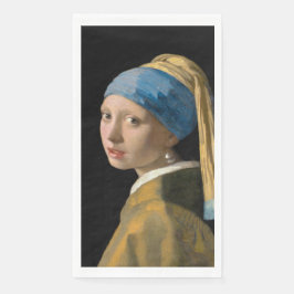 Servilleta De Papel Johannes Vermeer, Chica de Pearl Earring