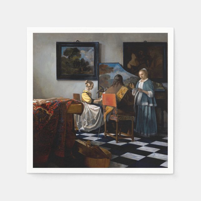 Servilleta De Papel Johannes Vermeer - El concierto (Anverso)