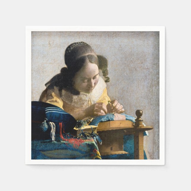 Servilleta De Papel Johannes Vermeer - El Lacemaker (Anverso)
