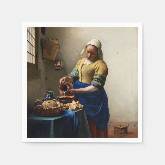 Servilleta De Papel Johannes Vermeer - La Milkmaid (Anverso)