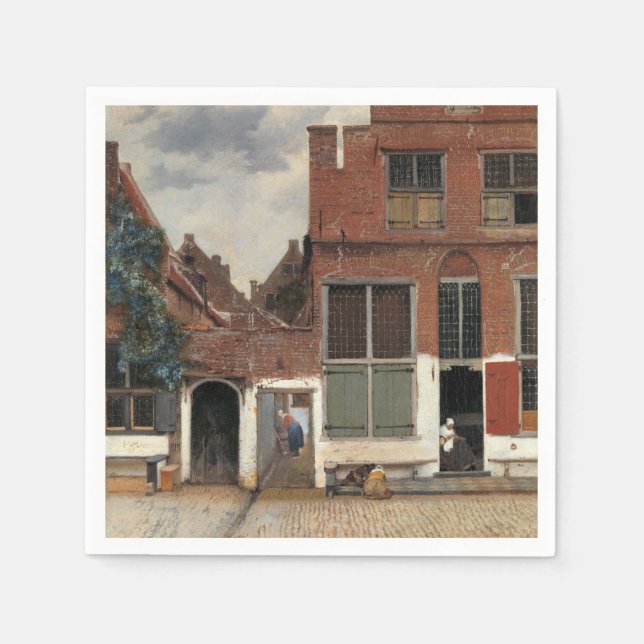 Servilleta De Papel Johannes Vermeer - Little Street (Anverso)