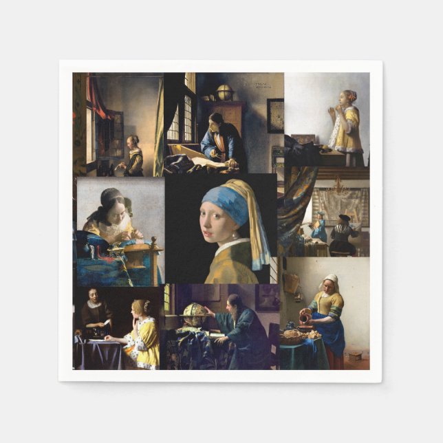 Servilleta De Papel Johannes Vermeer - Masterpieces Patchwork (Anverso)