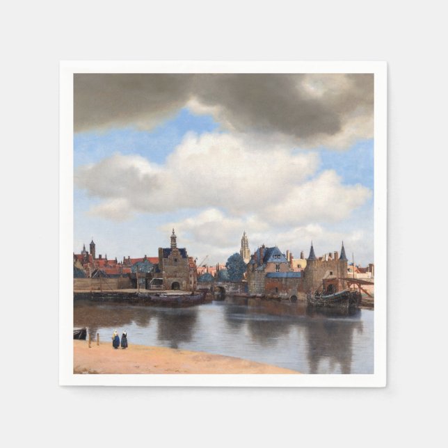 Servilleta De Papel Johannes Vermeer - Vista de Delft (Anverso)