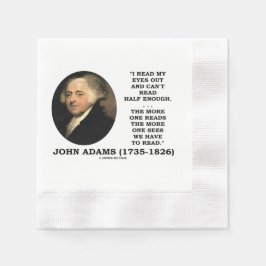 Servilleta De Papel John Adams Me Leyó Los Ojos Hasta Que No Puedo Lee
