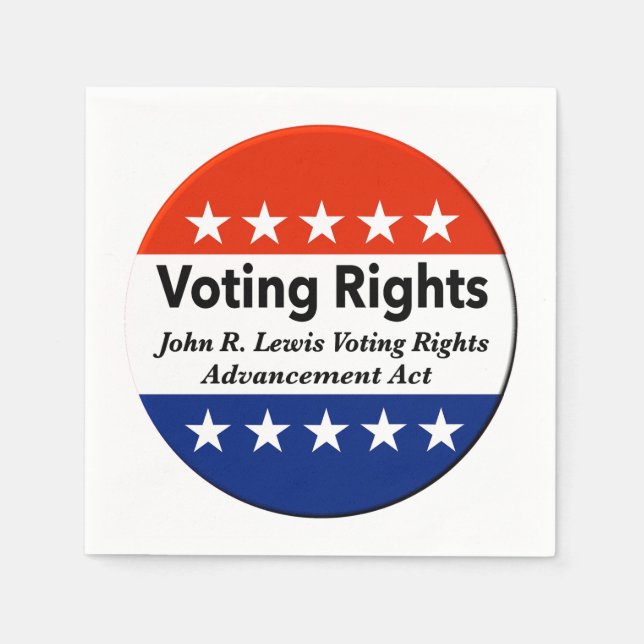 Servilleta De Papel John R. Lewis Voting Rights Advancement Act (Anverso)