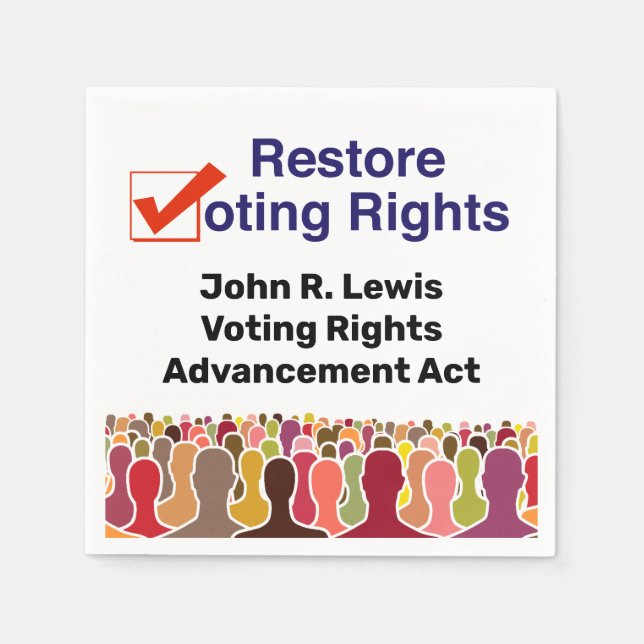 Servilleta De Papel John R. Lewis Voting Rights Advancement Act (Anverso)