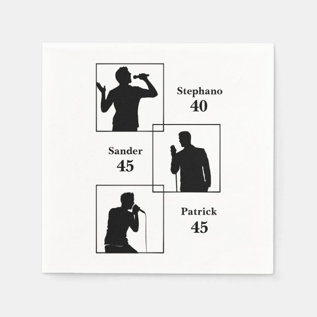 Servilleta De Papel Joint Birthday Triple the Fun Minimalist White (Anverso)