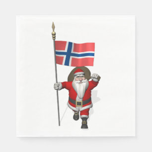 Servilleta De Papel Jolly Nisse visitando Noruega