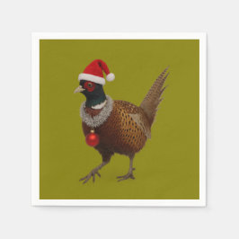 Servilleta De Papel Jolly Pheasant Christmas paper party napkins