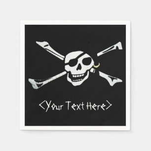 Servilleta De Papel Jolly Roger Pirate Skull Napkins