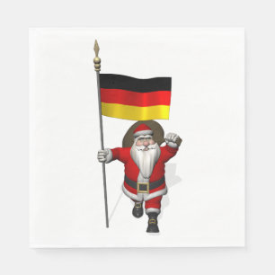 Servilleta De Papel Jolly Santa Claus Con Bandera De Alemania