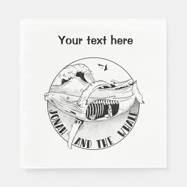 Servilleta De Papel Jonah y la ballena (Anverso)