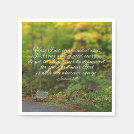 Servilleta De Papel Joshua 1:9 Biblia versus Escritura Cristiana