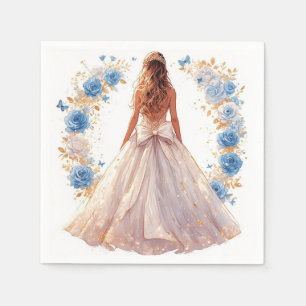 Servilleta De Papel Joven elegante con vestido formal