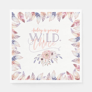 Servilleta De Papel Joven, salvaje y fiesta de cumpleaños tres