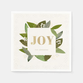 Servilleta De Papel JOY Holiday Foliages Marfil White Paper Napkins