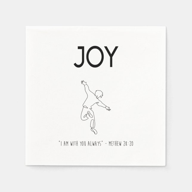 Servilleta De Papel Joy - I am with you always (Anverso)