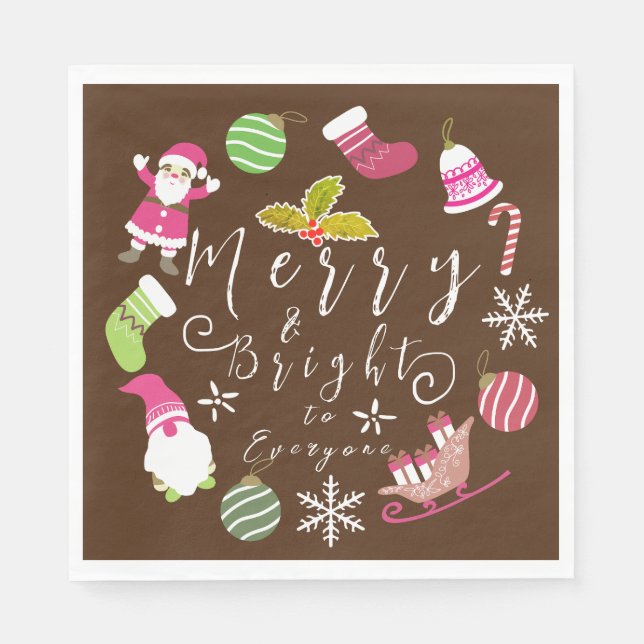 Servilleta De Papel Joy Navidades Brown (Anverso)