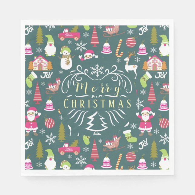 Servilleta De Papel Joy Navidades Green (Anverso)