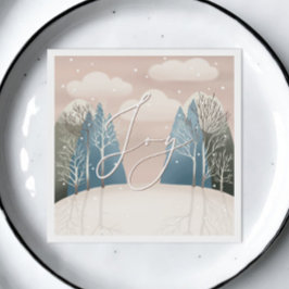 Servilleta De Papel Joy Navidades Holiday | Snowy Winter Woodland