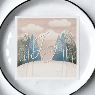Servilleta De Papel Joy Navidades Holiday   Snowy Winter Woodland