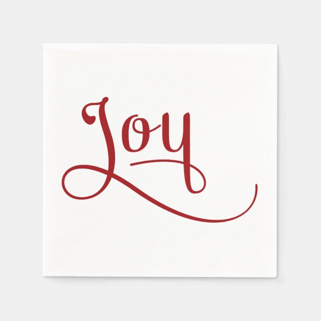 Servilleta De Papel Joy Script Red (Anverso)