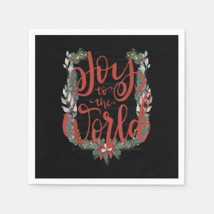 Servilleta De Papel Joy-To-The-World Navidades Cristianos Jesús Nacimi