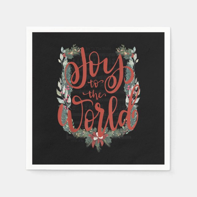 Servilleta De Papel Joy-To-The-World Navidades Cristianos Jesús Nacimi (Anverso)