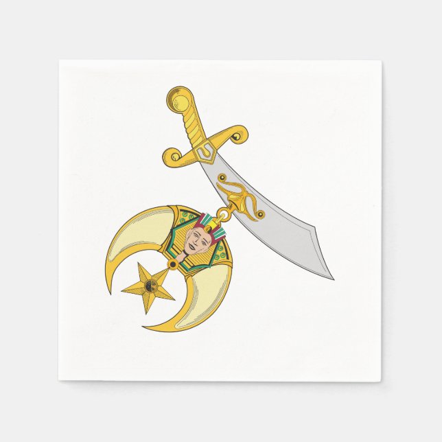 Servilleta De Papel Joya de la Orden Shriners (Anverso)