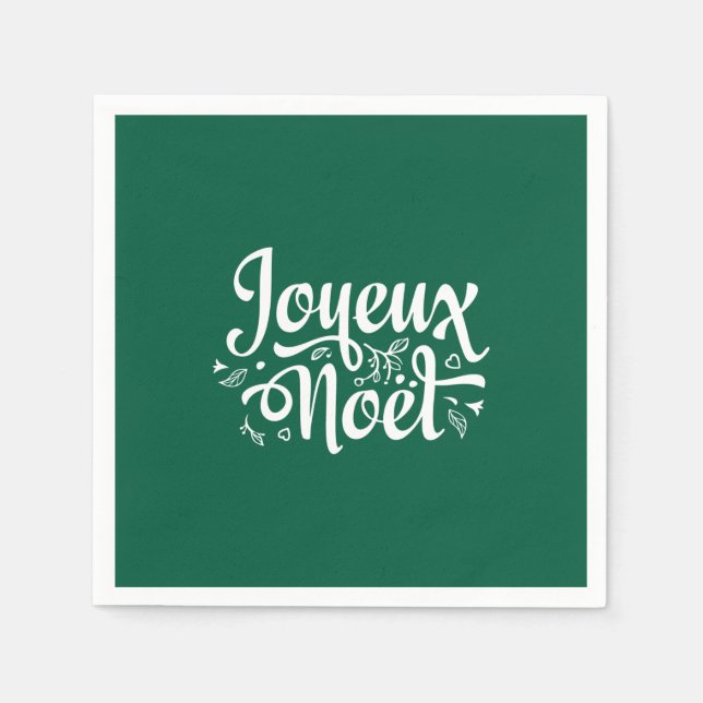 Servilleta De Papel Joyeux Noel Green (Anverso)