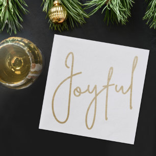 Servilleta De Papel JOYFUL Gold Faux Foil Silver