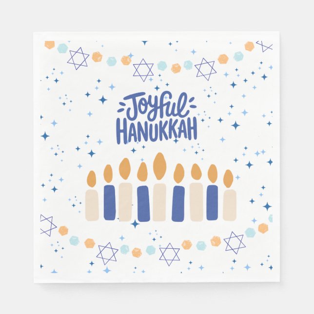 Servilleta De Papel Joyful Hanukkah (Anverso)