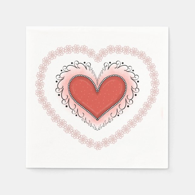Servilleta De Papel Joyful Heart Napkin (Anverso)