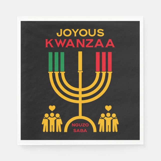 Servilleta De Papel Joyous Kwanzaa (Anverso)