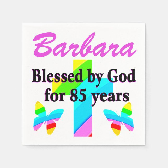 SERVILLETA DE PAPEL JOYOUS PERSONALIZADO 85º NAPKINS CUMPLEAÑOS (Anverso)