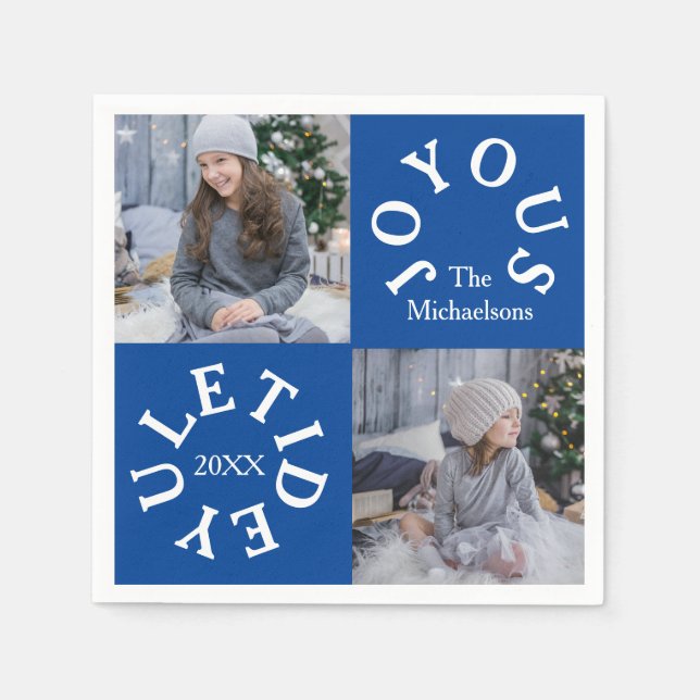 Servilleta De Papel Joyous Yuletide 2 Photo (Anverso)