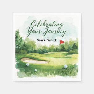 Servilleta De Papel Jubilación de golf con bola verde