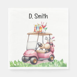 Servilleta De Papel Jubilación de golf para una mujer golfista