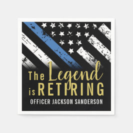 Servilleta De Papel Jubilación de la policía Aplicación de la ley de l