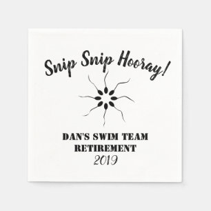 Servilleta De Papel Jubilación del equipo Snip Snip Hooray Swim   Vase