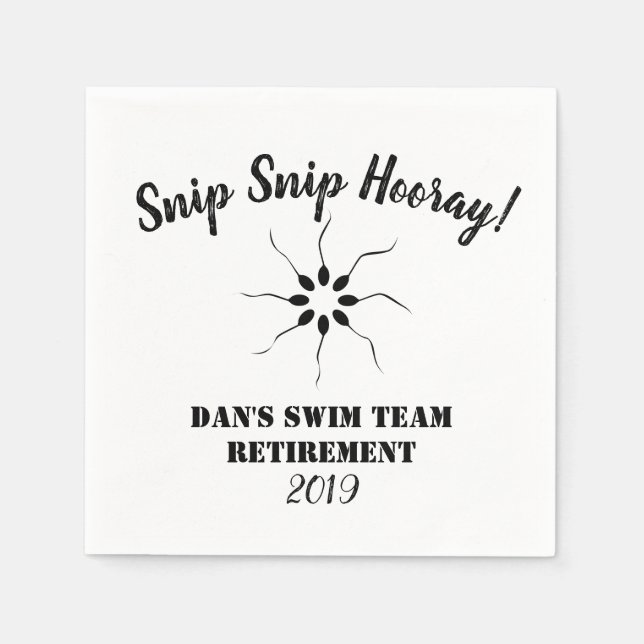 Servilleta De Papel Jubilación del equipo Snip Snip Hooray Swim | Vase (Anverso)