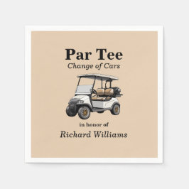 Servilleta De Papel Jubilación Gray Golf Cart Par Tee Tema
